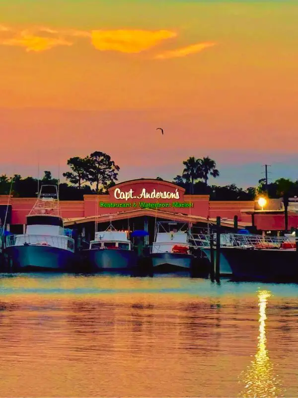 Best Sunset Hot Spots, Panama City Beach, St Andrews Bay, Capt. Andersons,