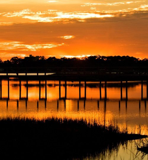 Panama City, Beach, PCB Long Pier Boardwalk, Sta Andrew Bay, sunsets
